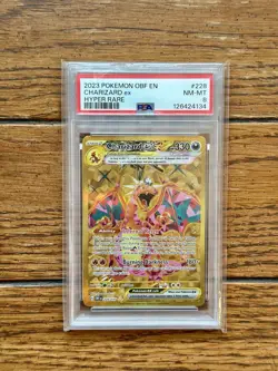 2023 Pokemon Obsidian Flames Charizard ex #228 Hyper Rare PSA 8 - Image 1