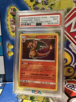 Pokemon Charizard SM226 Black Star Holo 2019 Fall Promo Chest Charizard PSA 9 - Image 1