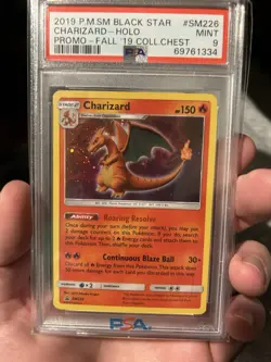 Pokemon Charizard SM226 Black Star Holo 2019 Fall Promo Chest Charizard PSA 9 - Image 2