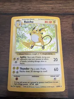Raichu 014/102 Base Set Holo Pokemon - Image 1