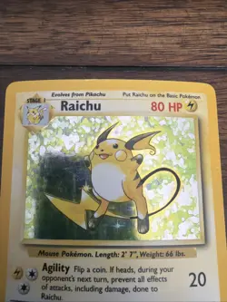 Raichu 014/102 Base Set Holo Pokemon - Image 2