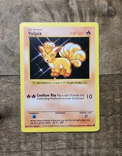1999 Pokemon TCG - Vulpix - Base Set - Shadowless - MP - 68/102 - Image 1