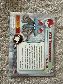 1999 Pokemon Topps FOIL Tentacruel 73 Ungraded NM or Better - Image 2