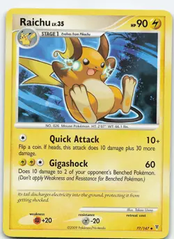 Raichu 77 Uncommon holo Supreme Victors NM/LP Pokemon - Image 1