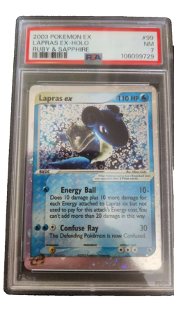 2003 Lapras EX #99 Pokemon Ruby & Sapphire - Holo Rare - PSA 7 - Image 2