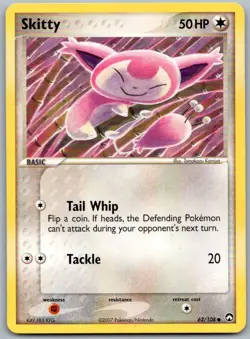 Pokemon TCG Skitty EX Power Keepers 62/108 Regular common Non Holo - LP - Image 1