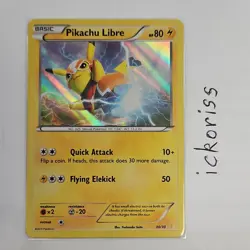 Pokemon Pikachu Libre Holo 30/30 XY Trainer Kit Suicune Basic Card HP80 - Image 1