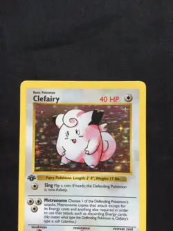 Pokemon Cards: Base Set 1st Edition Rare Holo: Clefairy 5/102 - Image 2