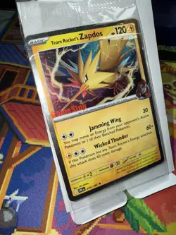 Pokemon TCG Team Rockets Zapdos GameStop Promo Card 070/182 New Sealed - Image 1