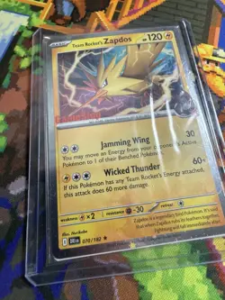 Pokemon TCG Team Rockets Zapdos GameStop Promo Card 070/182 New Sealed - Image 2