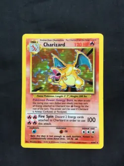 Pokemon Cards: Base Set Rare Holo: Charizard 4/102 - Image 1