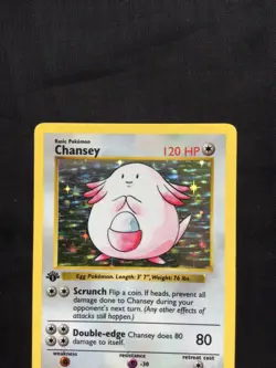 Pokemon Cards: Base Set 1st Edition Rare Holo: Chansey 3/102 - Image 2