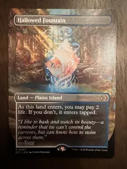 Hallowed Fountain : MTG *Borderless* Lorwyn Eclipsed #0347 / NM - Image 1
