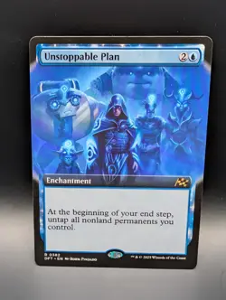 MTG - Unstoppable Plan - EXTENDED ART - Enchantment - DFT #382 - Rare - Image 1