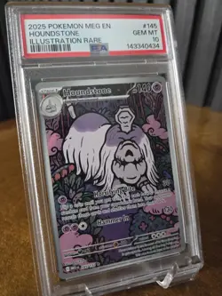 Pokemon Houndstone 145/132 Me01 Mega Evolution Illustration Rare Holo PSA 10 20… - Image 2