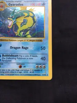 Pokemon Cards: Base Set 1st Edition Rare Holo: Gyarados 6/102 - Image 5
