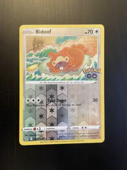 Pokemon card POKEMON GO Reverse Holo BIDOOF (059/078) Mint/NM - Image 1