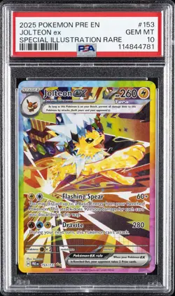 2025 POKEMON PRE EN-PRISMATIC EVOLUTIONS #153 JOLTEON EX PSA 10 - Image 1