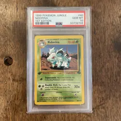 1999 POKEMON JUNGLE NIDORINA 40 1st EDITION PSA 10 - Image 1
