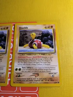2X Shuckle 51/64 Common Pokemon Neo Revelation Unlimited WOTC MP 2001 - Image 3