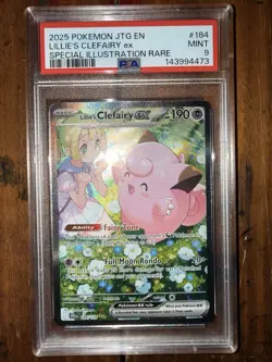 Pokemon TCG Journey Together Lillie's Clefairy EX Holo Card 184/159 - Image 1