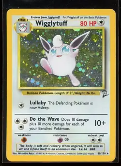 Wigglytuff Holo Rare HP 19/130 Base Set 2 Pokemon - Image 1