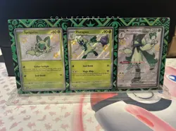 Pokemon TCG Meowscarada ex SVP076 077 078 Paldean Fates Promo Set With Holder NM - Image 2