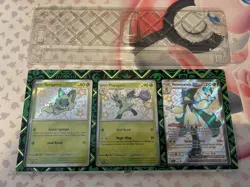 Pokemon TCG Meowscarada ex SVP076 077 078 Paldean Fates Promo Set With Holder NM - Image 3