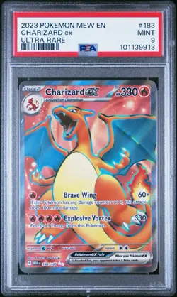 CHARIZARD EX #183 ULTRA RARE FULL ART 2023 POKEMON MEW SCARLET VIOLET 151 PSA 9 - Image 1