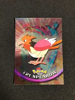 Spearow #21 1999 Topps Pokemon TV Animation Edition Blue Topps Label FOIL - Image 1