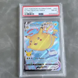 Pokemon Flying Pikachu VMAX Celebrations 007/025 Ultra Rare Full Art Holo PSA 8 - Image 1