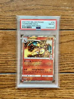 2021 Pokemon Indonesia SM Promo Charizard KFC Holo PSA 8 NM-MT - Image 1