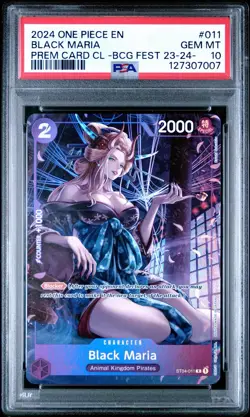 2024 One Piece Black Maria ST04-011 Bandai Games Fest PSA 10 - Image 1