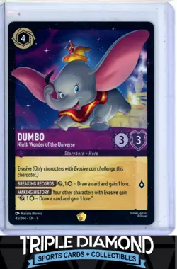 Disney Lorcana Ninth Wonder of the Universe #45/204 Fabled Dumbo BNB206 - Image 1