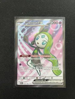 Pokemon TCG Black Bolt Meloetta Ex Full Art Rare Card 159/086 - Image 1