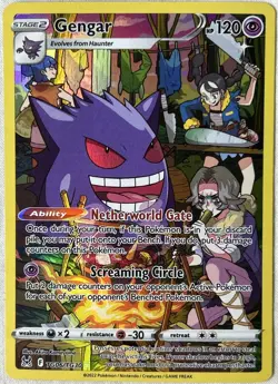 Gengar Trainer Gallery Full Art TG06/TG30 Lost Origin Pokemon Card Near Mint - Image 1
