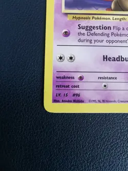 Pokemon Card Sabrina's Drowzee 92/132 Gym Heroes Common WOTC - Image 4