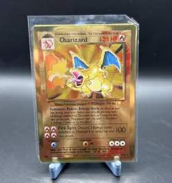 Pokemon Celebrations Gold Metal Charizard Card 4/102 Ultra Premium Collection - Image 2