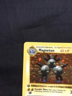 Pokemon Cards: Base Set 1st Edition Rare Holo: Magneton 9/102 - Image 3