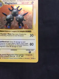 Pokemon Cards: Base Set 1st Edition Rare Holo: Magneton 9/102 - Image 5