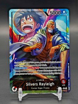 One Piece Card Game Silvers Rayleigh Leader OP12-001 Alt Art Foil 5000 Power - Image 1