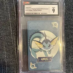 CGC 9 Vaporeon 2019 Korean Point Salad Eevee Edition Playing Cards - Image 1