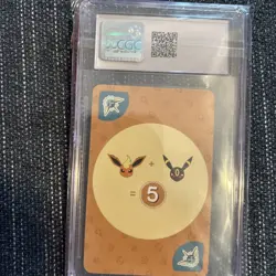 CGC 9 Vaporeon 2019 Korean Point Salad Eevee Edition Playing Cards - Image 2