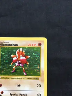 Pokemon Cards: Base Set 1st Edition Rare Holo: Hitmonchan 7/102 - Image 4