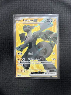 Pokemon TCG Black Bolt Zekrom Ex Full Art Rare Card 158/086 - Image 1
