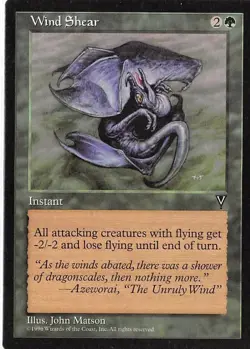 Wind Shear *PLAYSET* Magic MtG x4 Visions SP - Image 1