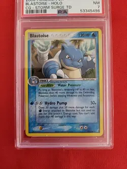 Pokemon: Blastoise #14/100 Holo Crystal Guardians Storm Surge Theme - PSA 7 -D18 - Image 3