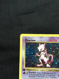 Pokemon Cards: Base Set 1st Edition Rare Holo: Mewtwo 10/102 - Image 3