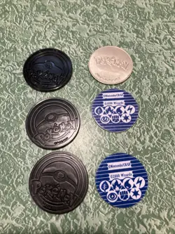 Six Pokemon Coins Or Tokens Various - Image 2