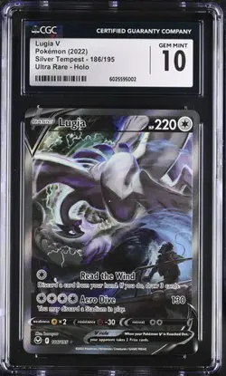 2022 Pokemon Silver Tempest Lugia V #186 SIR CGC 10 - Image 1